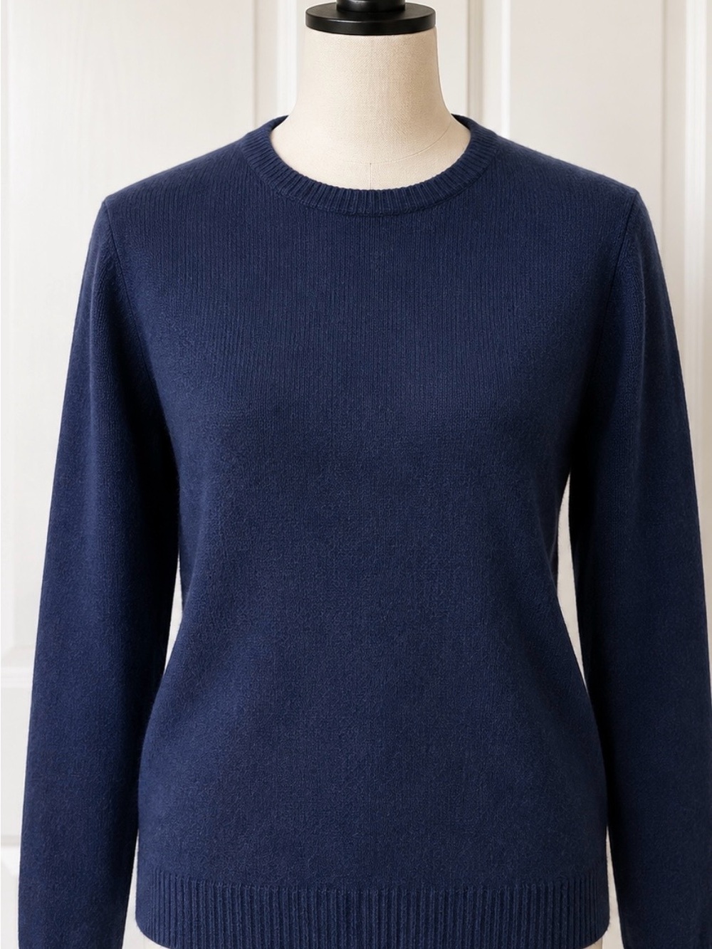 A.P.C. Rue Madam Paris Women’s Med Blue Wool Crewneck Sweater